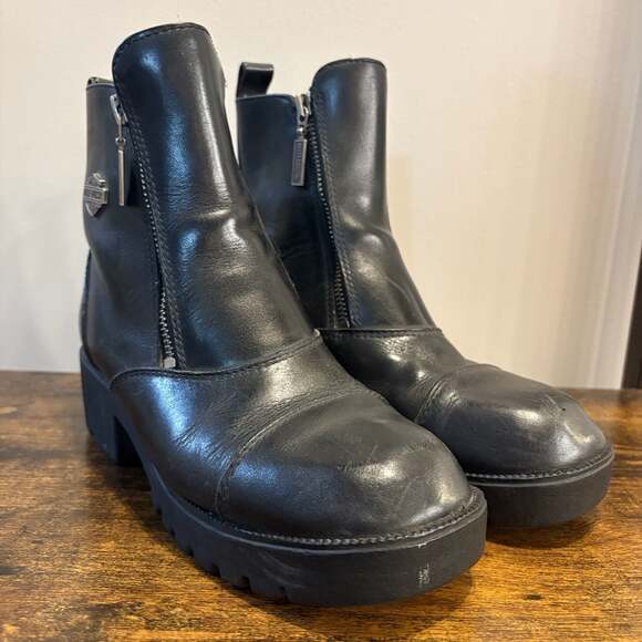 Harley-Davidson Moto Ankle Boots Women’s 6 EU 37 Oil Resistant